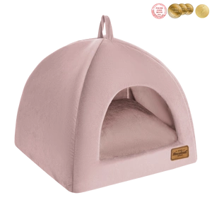 RECOBED cușcă pentru câini velur liliac roz M 50x50cm