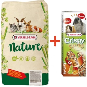 Versele-Laga Cuni Nature 9kg+ VERSELE LAGA Crispy Sticks Rabbits-Guinea Pigs Fruit 110g - 2 bețișoare de fructe pentru iepuri și cobai GRATUIT!