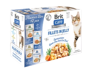 BRIT CARE Fileuri de pisică în jeleu mix 12x85g