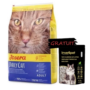 Josera Daily Cat 10kg+Cat Sand Love4pet Żwirek 2,5kg GRATUIT!