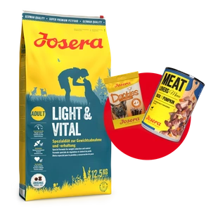 JOSERA Light & Vital 12,5kg + 1x Denties & MeatLovers GRATIS!