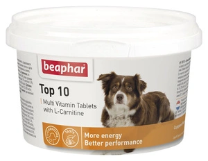 TOP 10 DOG 180 TAB - comprimate multivitaminice cu carnitină pentru câini