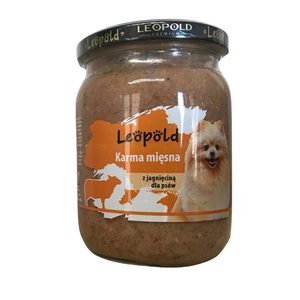 Leopold Amestec de carne cu miel pentru câini 500 g (borcan)