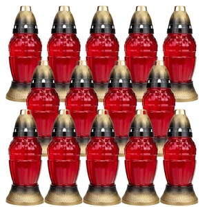 Lumânare de mormânt LUX roșu 401K 21cm 14pcs