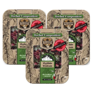 Korona Natury Hrană pentru iepuri și rozătoare Amestec de plante cu hibiscus 3x70 g