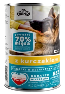 FRENDI  bucăți în sos delicat cu pui 1250g