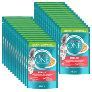 Purina One Sterilcat cu curcan și fasole verde 26x85g