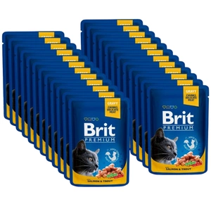 Brit Premium Cat Adult Cat Food cu somon și păstrăv 24x100g