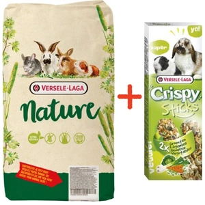 Versele-Laga Cuni Nature 9kg+ VERSELE LAGA Crispy Sticks Iepuri-Cobai Legume 110g - 2 bețișoare de legume pentru iepuri și cobai GRATUIT!
