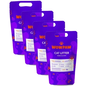WOW PAW Nisip pentru pisici cu bentonită - Lavandă pentru pisici 4x5L