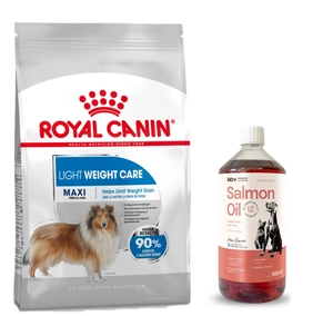 ROYAL CANIN CCN Maxi Light Weight Care 12kg hrana uscata pentru caini adulti, rase mari cu tendinta de a fi supraponderali + LAB V Ulei de somon pentru caini si pisici 1000ml