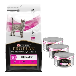 PURINA Pro Plan Veterinary Diets UR Urinary Cat 5kg+ PURINA Pro Plan Veterinary Diets UR Urinary Cat Curcan 3x195g