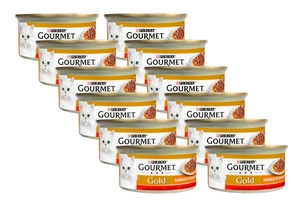 Purina Gourmet Gold Sos Delight cu carne de vită 12x85g