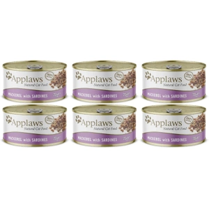 Applaws Cat Macrou & Sardine 6x70g CUP