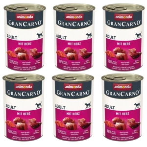 ANIMONDA GranCarno Adult Dog cu inimioare 6x400g