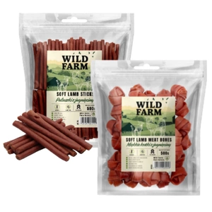 WILD FARM Lamb Chips 500g tratament pentru câini+WILD FARM Soft Lamb Cubes 500g tratament pentru câini