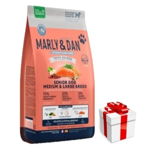 Marly &amp; Dan Senior Dog Medium &amp; Large Breed Fresh Salmon Holistic &amp; Hypoallergenic 12 kg hrană uscată + SURPRIZĂ PENTRU CÂINELE TĂU