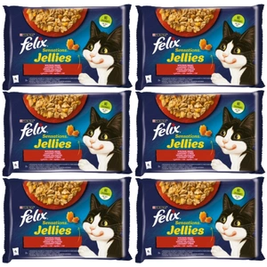 FELIX Sensations Arome de țară în jeleu cu carne de vită și pui 12x(4x85g)