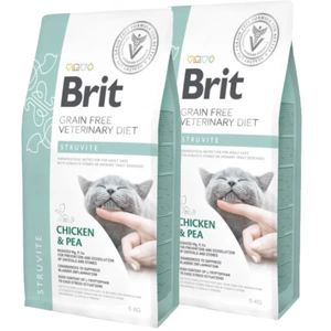 Brit Grain Free Veterinary Diet Cat Struvite Pui cu mazăre 2x5kg