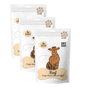 PAKA ZWIERZAKA - Lio PEPE Gustare liofilizată din carne de vită (carne de vită) 3x60g