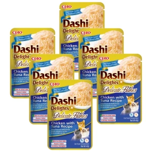 INABA Dashi Delights Delicate Flakes Chicken with Tuna Recipe 6x40g