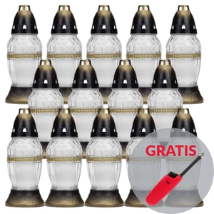 Lumânare LUKS Piatră Funerară 401C 21cm 14 buc + brichetă GRATUITĂ!!!