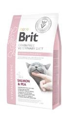 Brit Grain Free Veterinary Diet Cat Hypoallergenic Somon cu mazăre 2 kg