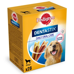 Pedigree DentaStix Dental Treats pentru câini cu vârsta de peste 4 luni și greutate de peste 25 kg  28 bucăți - 4x270g