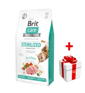 Brit Care Cat Grain-Free Sterilised Urinary Health cu pui 7 kg + surpriză GRATUITĂ pentru pisica ta!