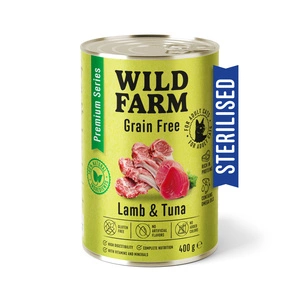 WILD FARM Premium Grain Free Lamb and Tuna 400g - hrană fără cereale pentru pisici sterilizate