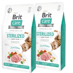 Brit Care Cat Grain-Free Sterilised Urinary Health Cu pui 2x7kg
