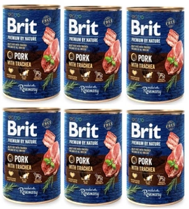 Brit Premium by Nature Carne de porc cu trahee 6x400g