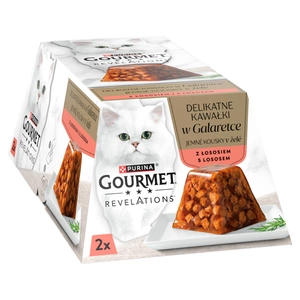 GOURMET Revelations Bucăți delicate în jeleu cu somon 2x57g