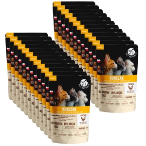 PetRepublic bucăți mărunțite fin într-un sos delicat de pui, 24 x 100 g, pentru pisici