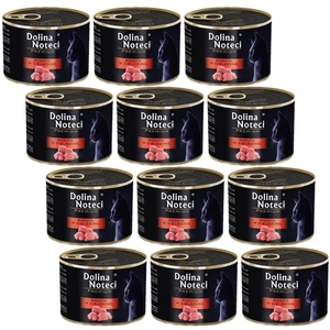 Dolina Noteci Premium pentru pisici, bogată în carne de vițel, 12 x 185 g
