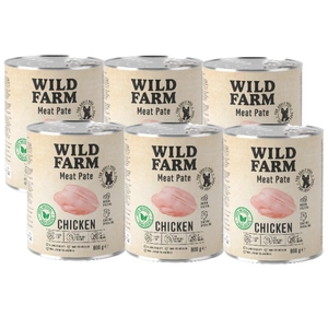 WILD FARM Pate de pui 6x800g hrană pentru câini fără gluten