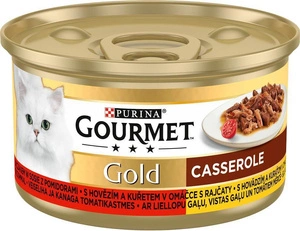 Purina Gourmet Gold cu vita si pui in sos de rosii 85g
