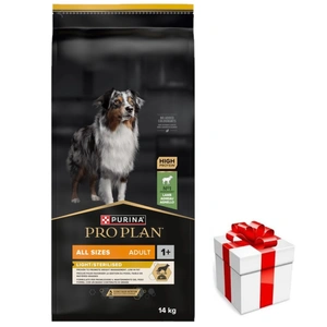 PRO PLAN Light Sterilised Hrană pentru câini adulți de toate dimensiunile, bogată în carne de vită, 14 kg + SURPRIZĂ PENTRU CÂINELE TĂU