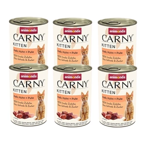 Animonda Cat Carny Kitten Beef, Veal & Chicken 6x400g