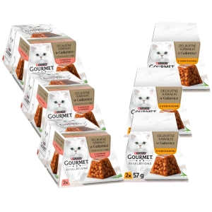 GOURMET Revelations Bucăți delicate în jeleu Amestec de arome 6x(2x57g)
