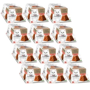 GOURMET Revelations Bucăți delicate în jeleu cu somon 12x(2x57g)