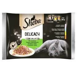 Sheba Fine Flakes în pliculețe cu jeleu 4x85g