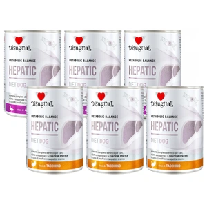 Hrană umedă pentru câini Disugual Veterinară HEPATIC Rață/Curcan (adult) 6x400g