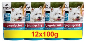 Frendi- Bucăți într-un sos delicat cu carne de miel 12x100g.