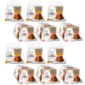 GOURMET Revelations Bucăți delicate în jeleu Amestec de arome 12x(2x57g)