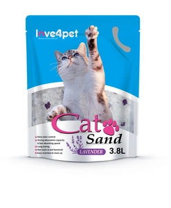 Nisip pentru pisici Lavandă Silicone Cat Litter 3,8 l
