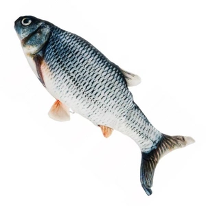 Jucărie pentru pisici din pluș pește cu iarba pisicii 21cm