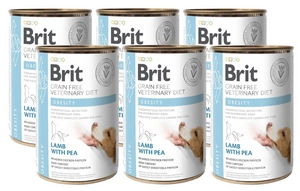 Brit Grain Free Veterinary Diet Dog Obesity Cu miel și mazăre 6x400g