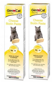 GimCat Paste cu biotină și brânză 2x100g