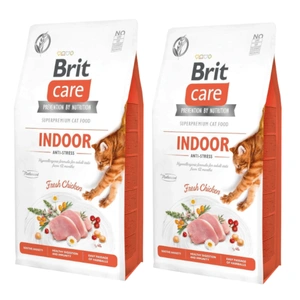 Brit Care Cat Grain-Free Indoor Anti-Stress Cu pui 2x7kg